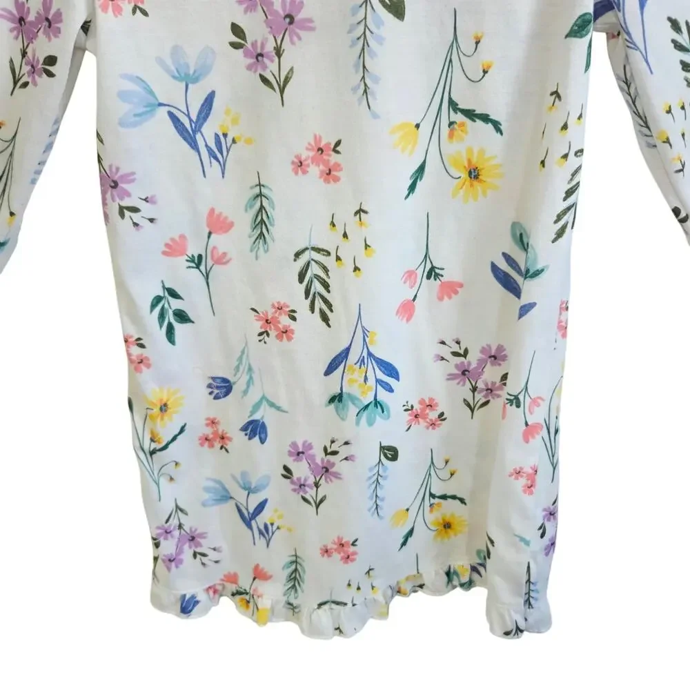 Carter's Girls 4-5A Long Sleeve Dress Multicolor Wildflower Floral Cottagecore